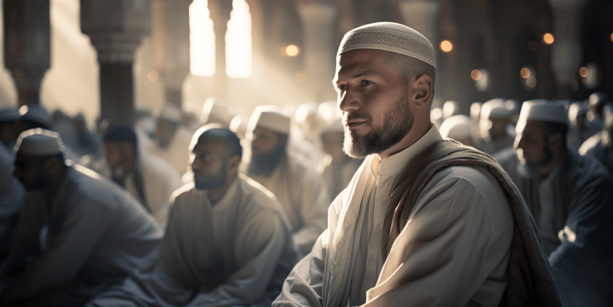 American White Muslims Deep in Prayer