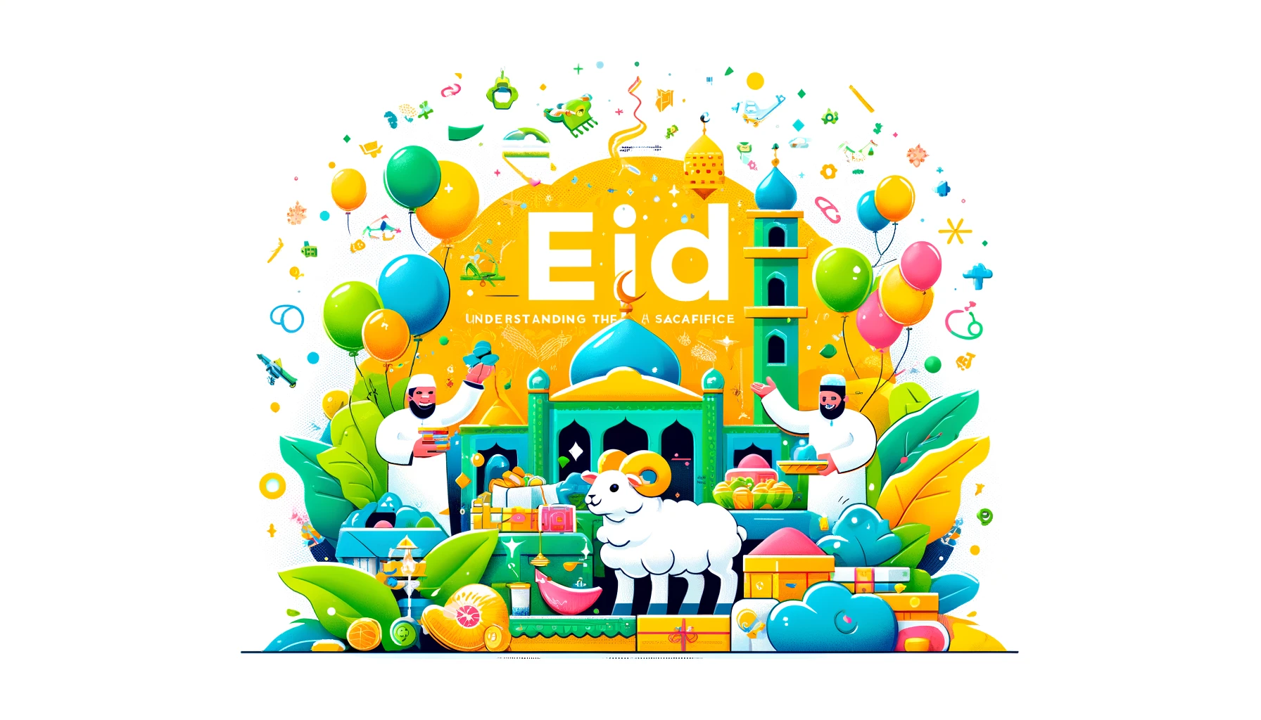 Colorful design for Eid al-Adha
