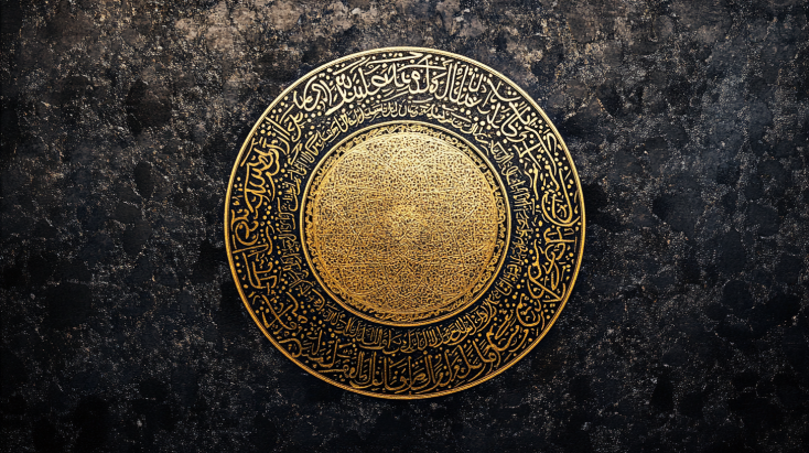 The 99 Names of Allah arranged in a circular pattern, centered on a minimalist background with soft gradient tones.