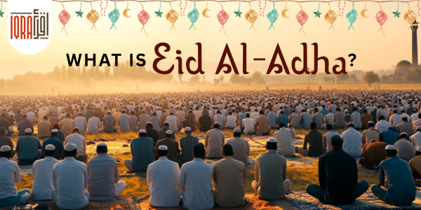 A large Muslim congregation offering Eid al-Adha prayer at sunrise